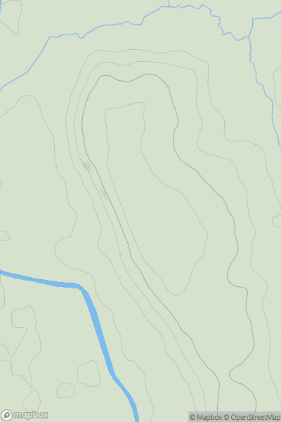 Thumbnail image for Eaton Hill [Welsh Borders S] [SO508591] showing contour plot for surrounding peak